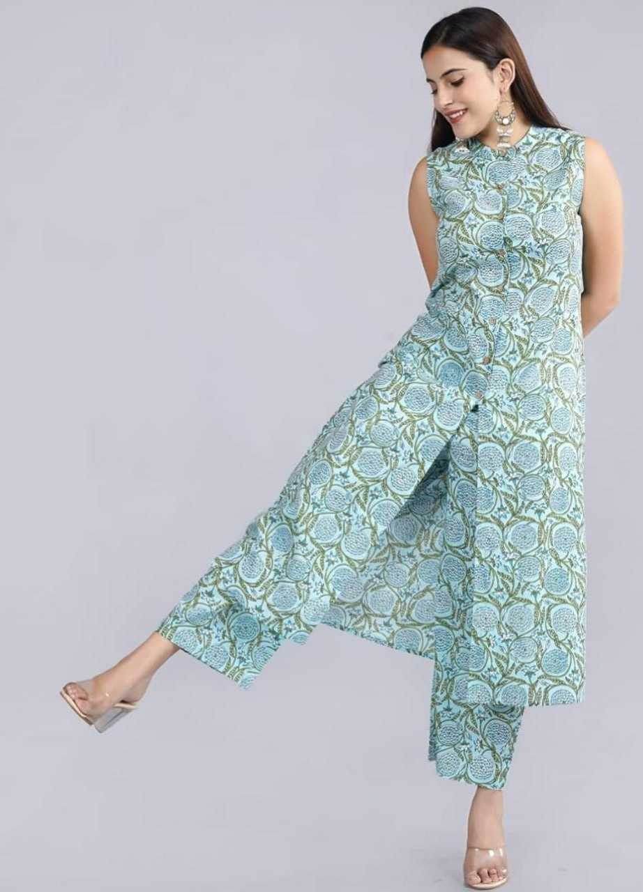 Cotton Casual Kurti With Bottom - MYLUXURY LANE ENTERPRISE